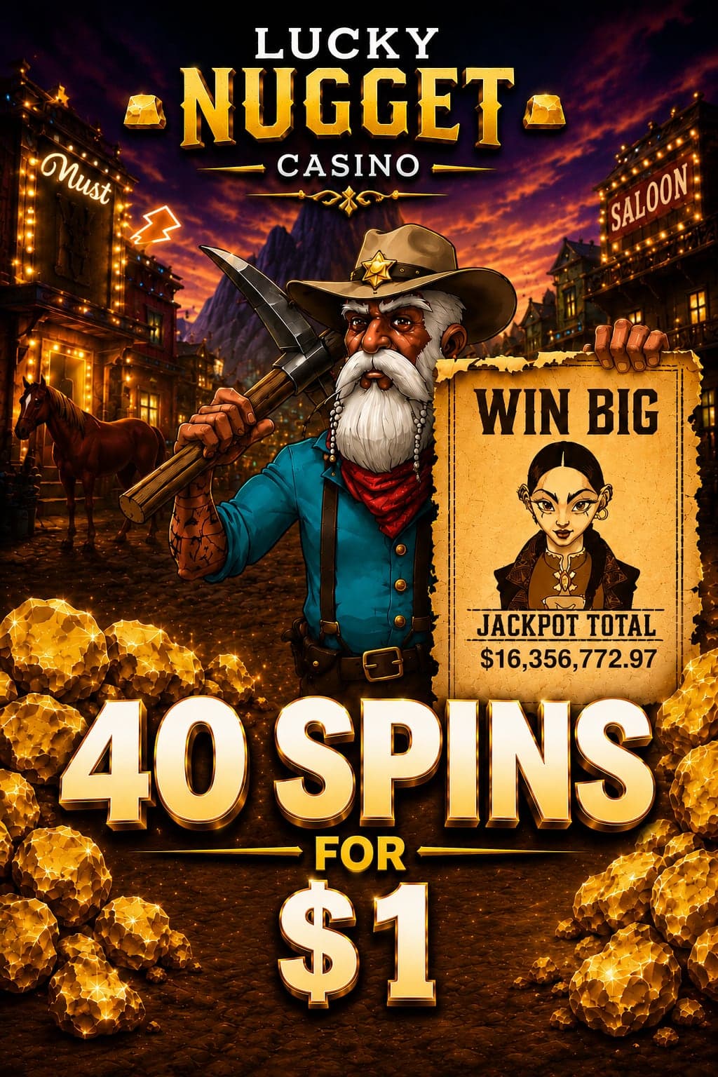 Lucky Nugget Casino bonus offer